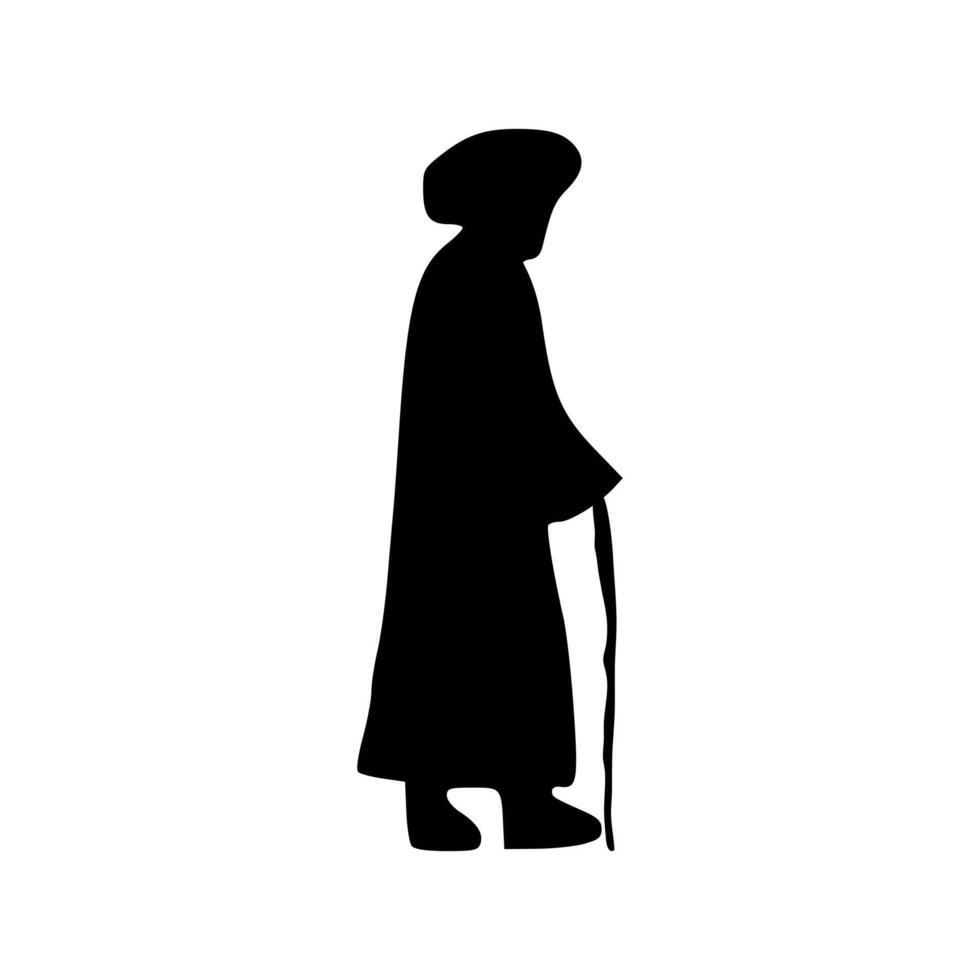 Shepherd icon. Shepherd Silhouette vector