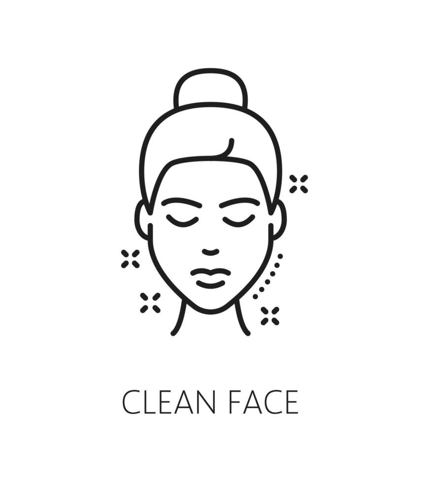 Face clean icon, cosmetology, skincare cosmetics vector