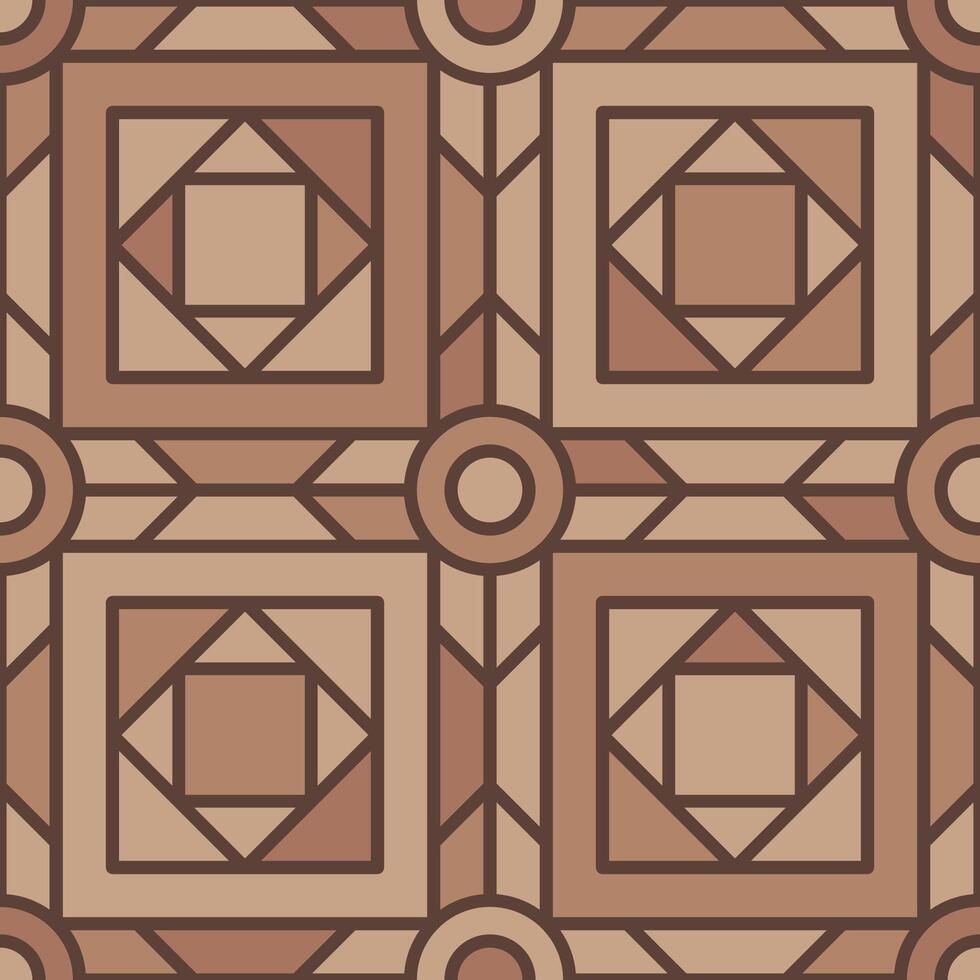 Brown cobblestone tile with contrasting pattern vector
