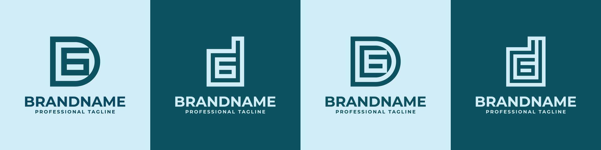 Modern Initials DG Logo, suitable for business with DG or GD initials vector