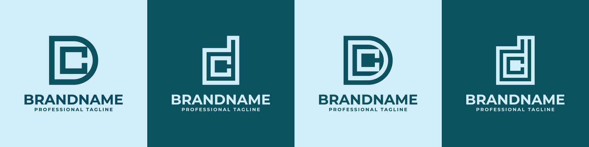 Modern Initials DC Logo, suitable for business with DC or CD initials vector