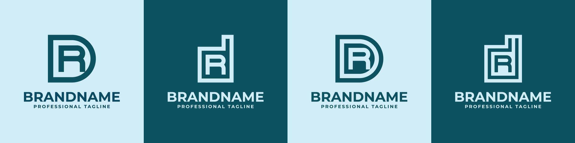 Modern Initials DR Logo, suitable for business with DR or RD initials vector