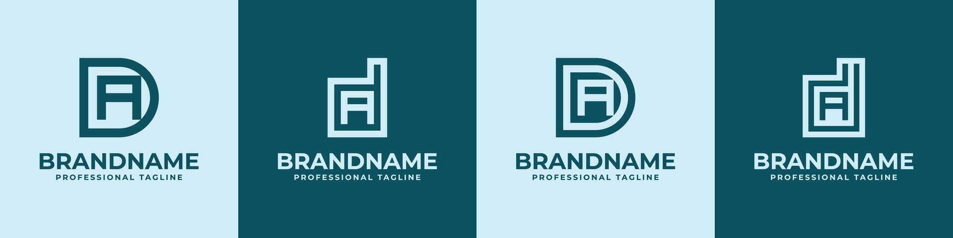 Modern Initials DA Logo, suitable for business with DA or AD initials vector