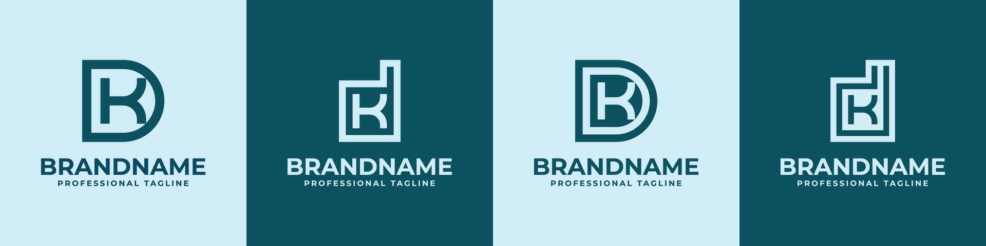 Modern Initials DK Logo, suitable for business with DK or KD initials vector