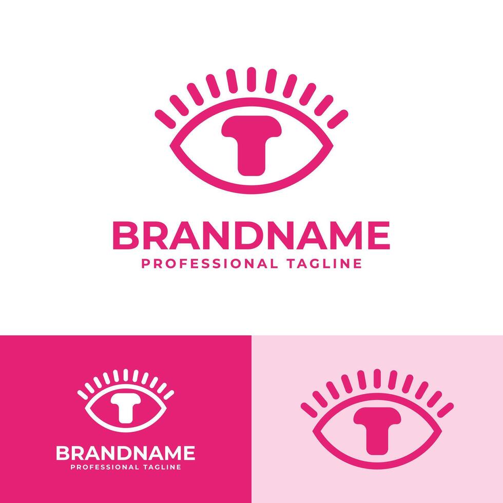 Letter T Eye Logo, suitable for business related to vision, spy, optic, or eye with Initial T vector