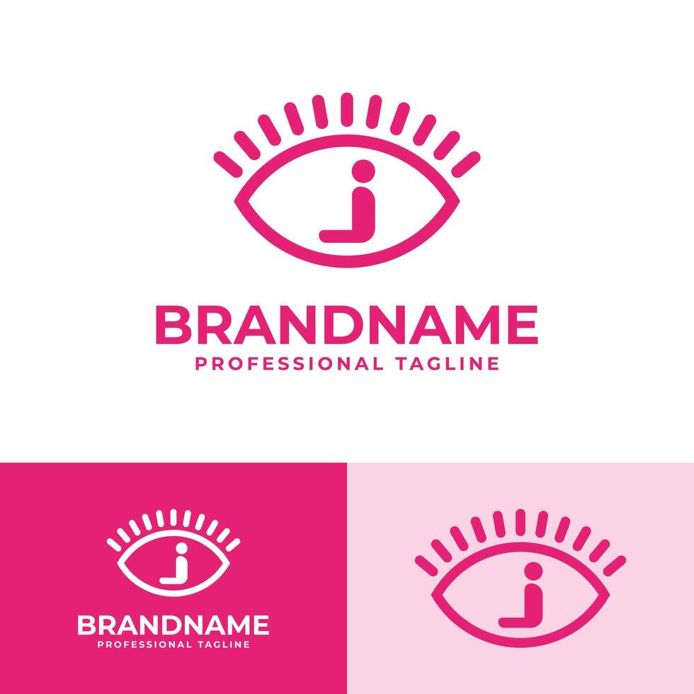 Letter J Eye Logo, suitable for business related to vision, spy, optic, or eye with Initial J vector