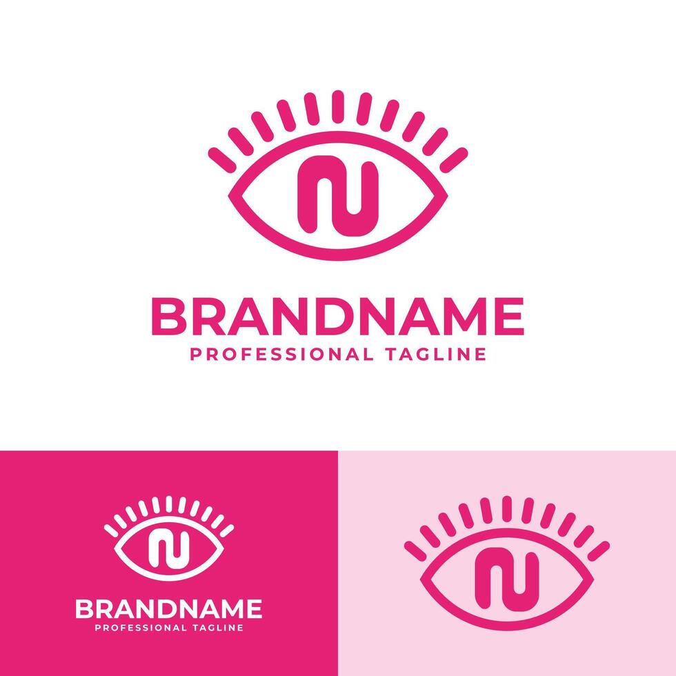 Letter N Eye Logo, suitable for business related to vision, spy, optic, or eye with Initial N vector