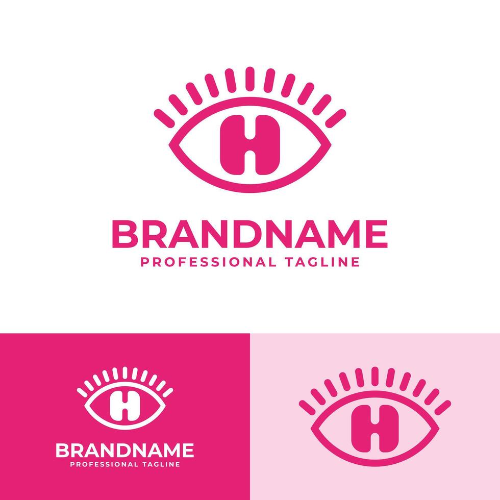 letra h ojo logo, adecuado para negocio relacionado a visión, espiar, óptico, o ojo con inicial h vector