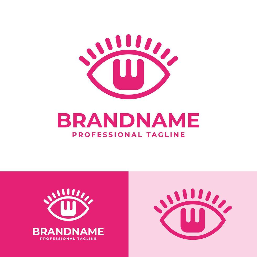 Letter W Eye Logo, suitable for business related to vision, spy, optic, or eye with Initial W vector