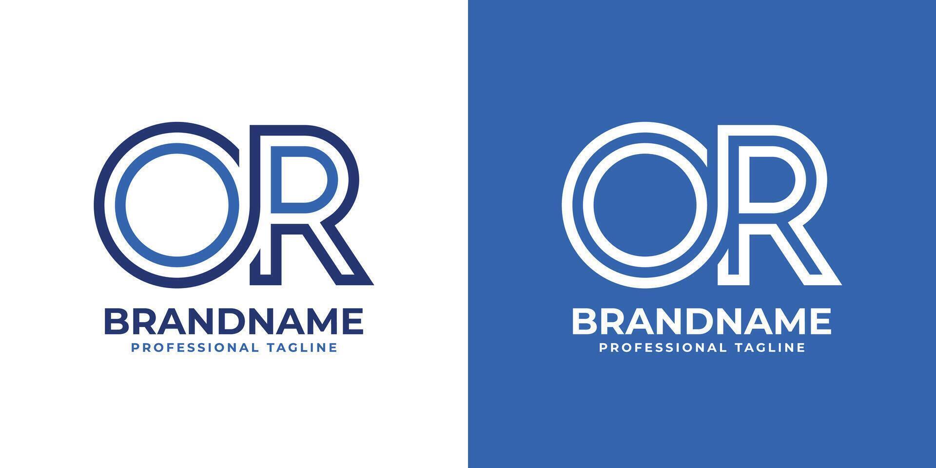 Letters OR Line Monogram Logo, suitable for business with OR or RO initials vector