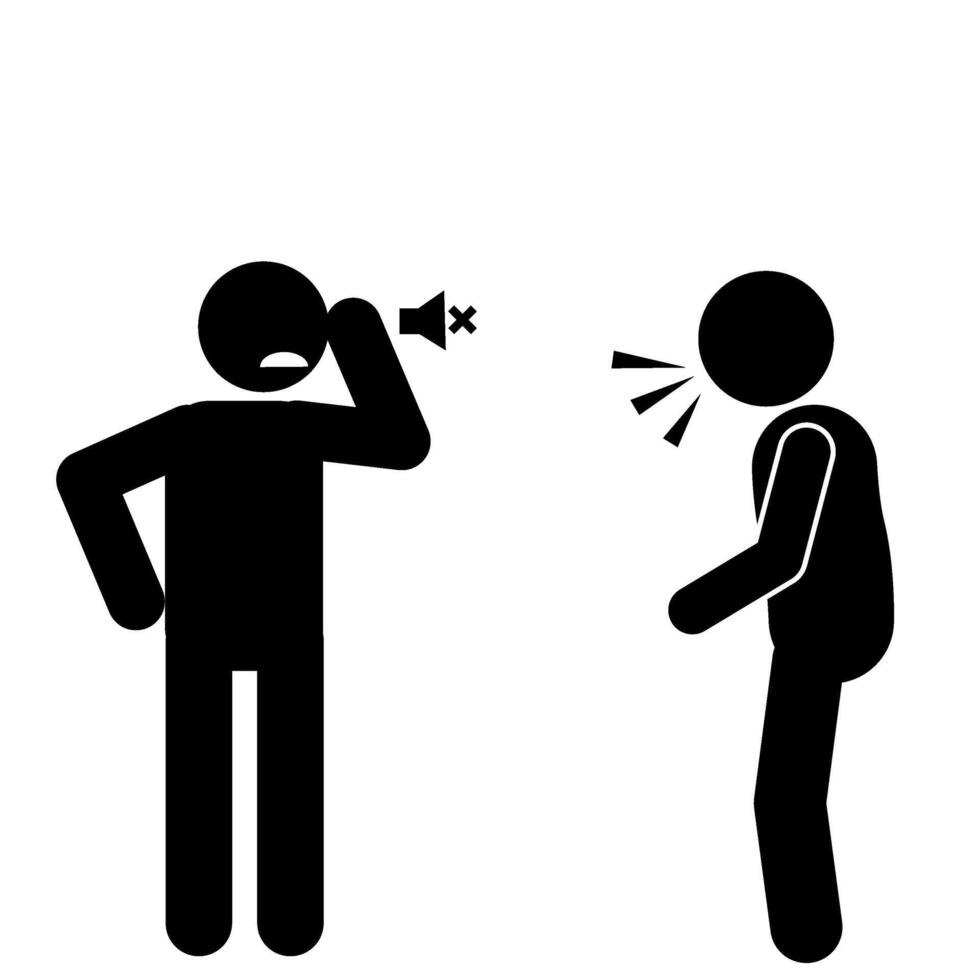 vector illustration of deaf people communicating