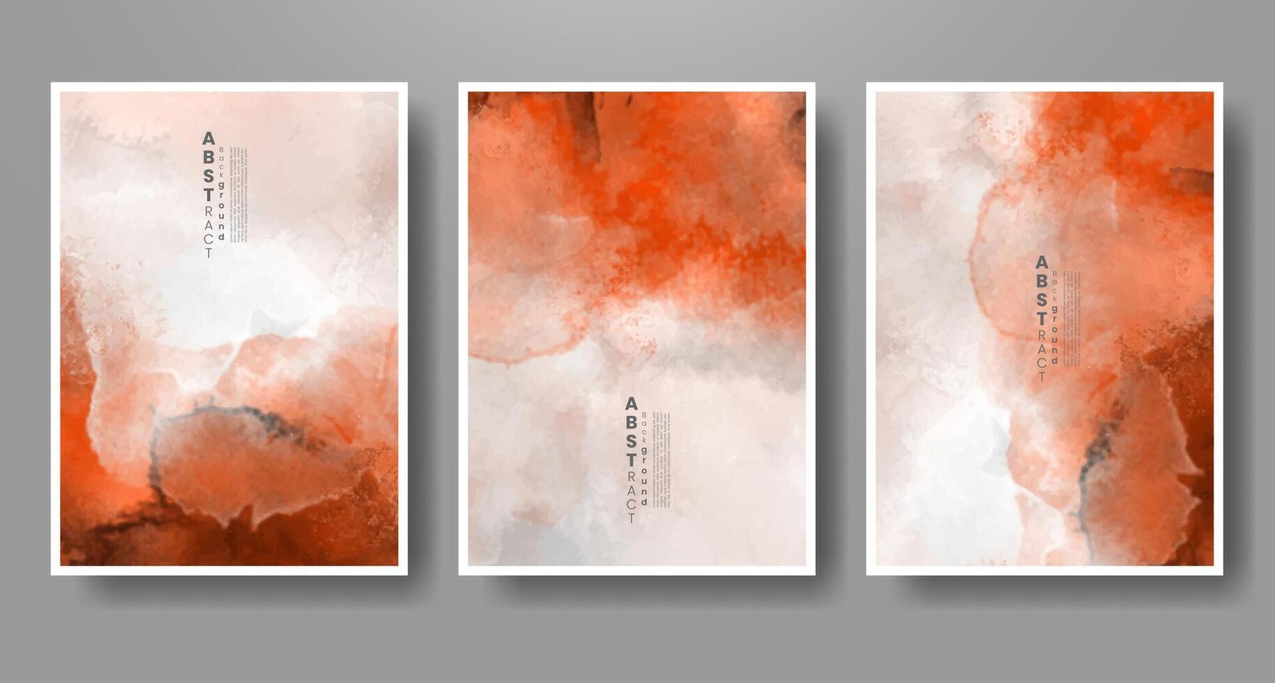 Set of creative hand painted abstract watercolor background. Design for your cover, date, postcard, banner, logo. vector