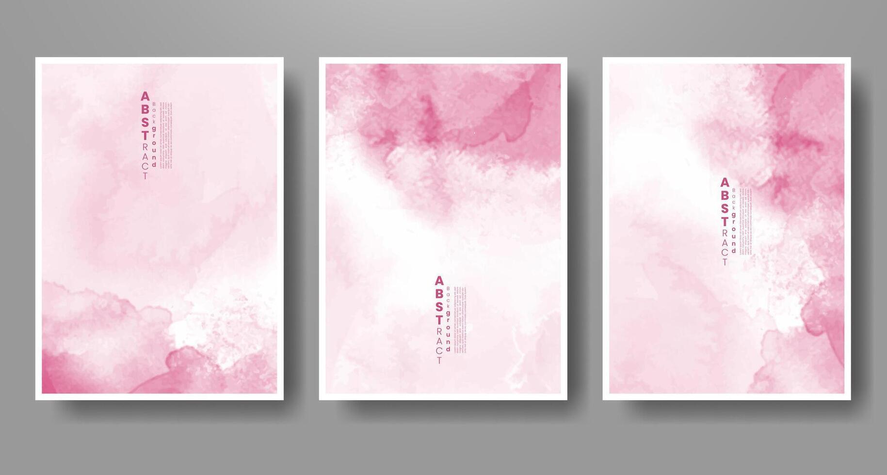 Set of creative hand painted abstract watercolor background. Design for your cover, date, postcard, banner, logo. vector