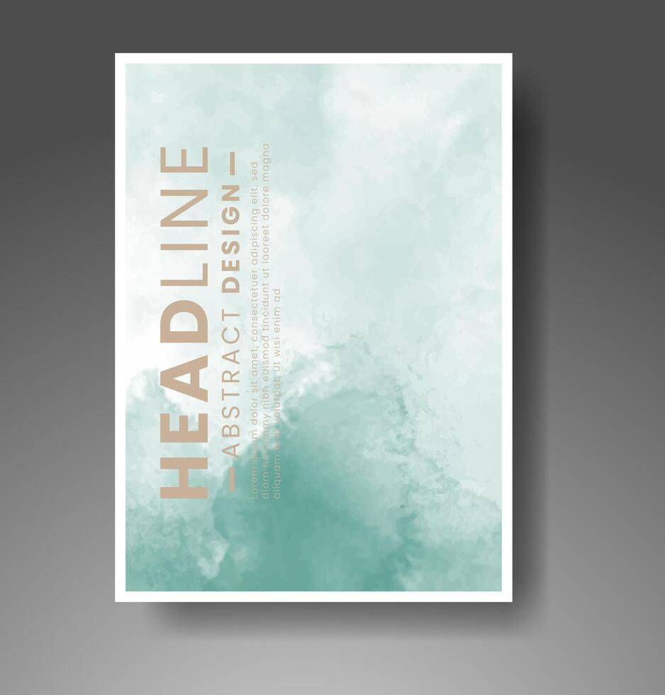 Cards with watercolor background. Design for your cover, date, postcard, banner, logo. vector