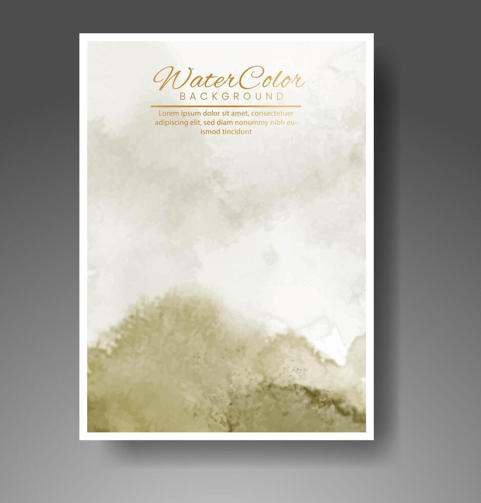 Cover template with watercolor background. Design for your cover, date, postcard, banner, logo. vector