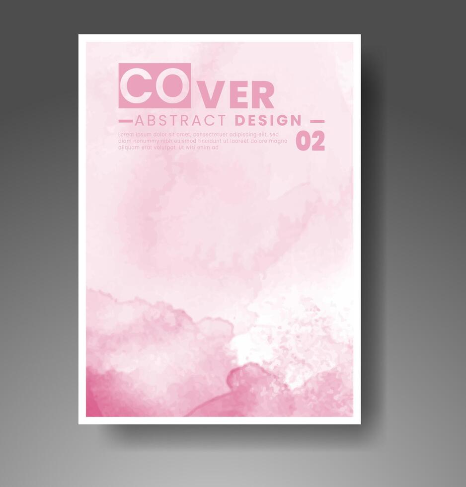 Cover template with watercolor background. Design for your cover, date, postcard, banner, logo. vector