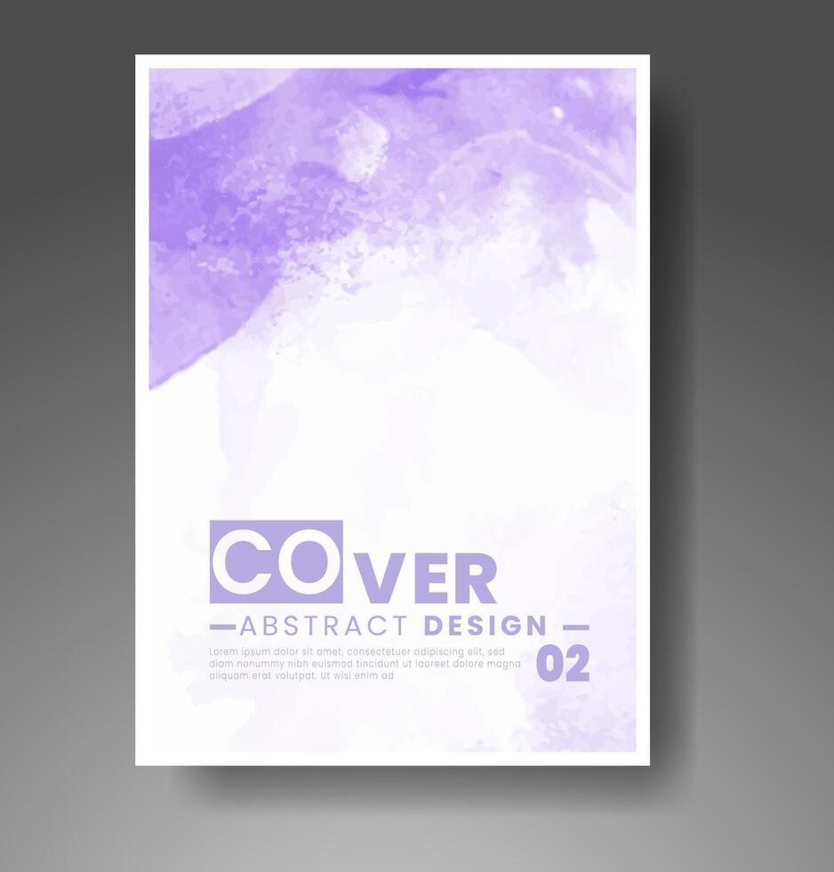 Cover template with watercolor background. Design for your cover, date, postcard, banner, logo. vector