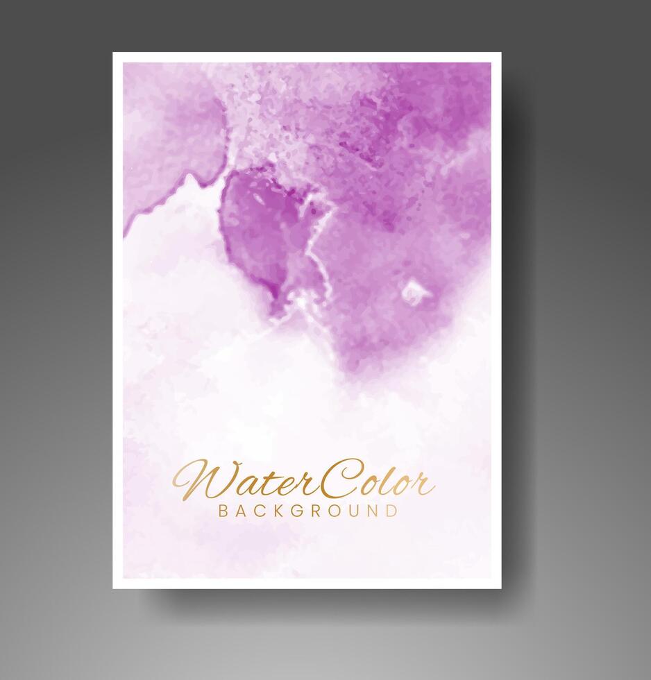 Cover template with watercolor background. Design for your cover, date, postcard, banner, logo. vector