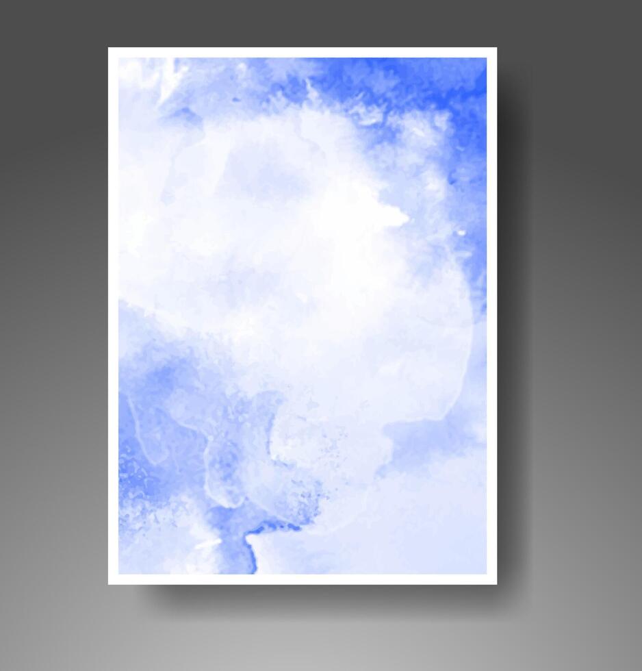 Cover template with watercolor background. Design for your cover, date, postcard, banner, logo. vector