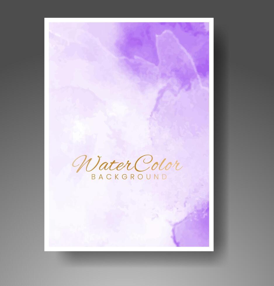 Cover template with watercolor background. Design for your cover, date, postcard, banner, logo. vector