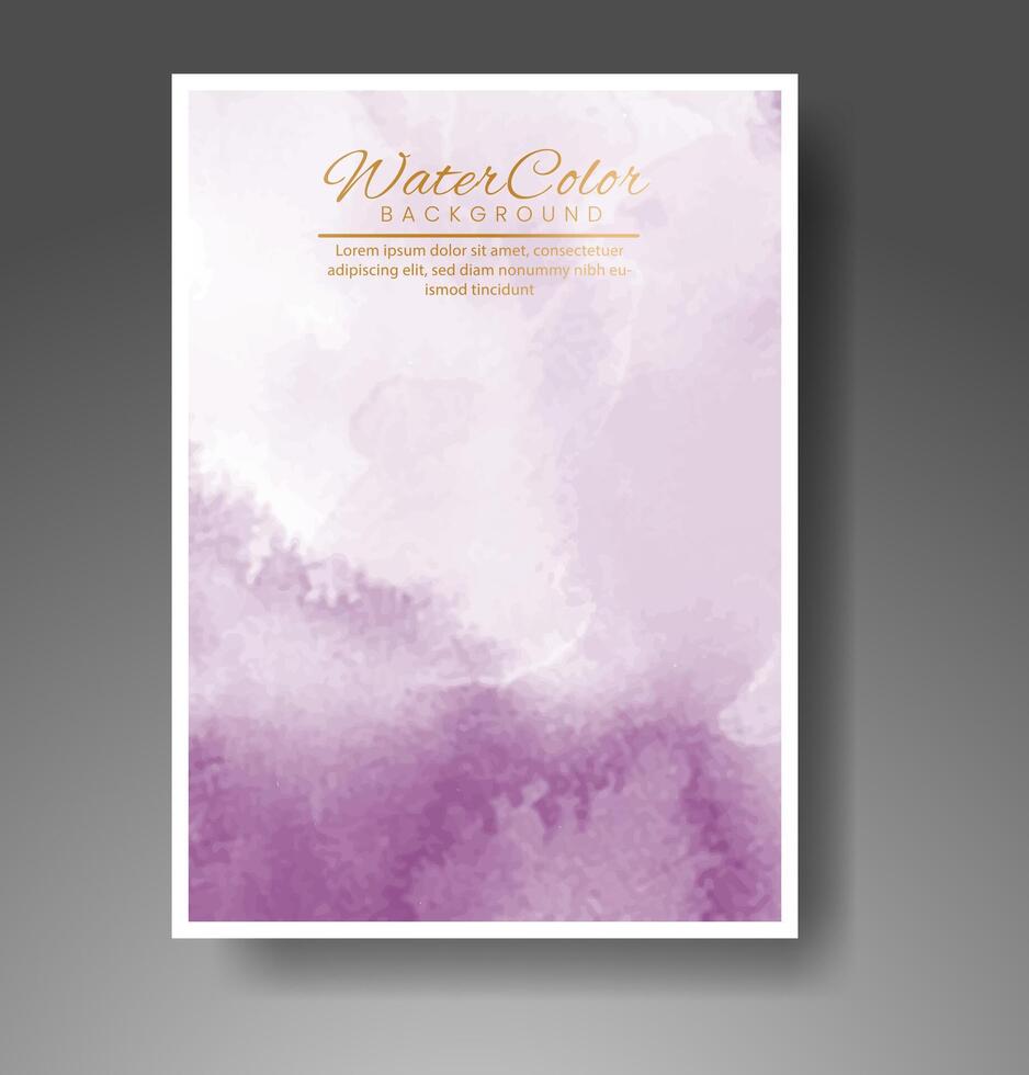 Cover template with watercolor background. Design for your cover, date, postcard, banner, logo. vector