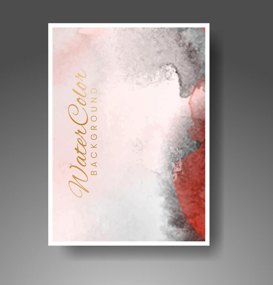 Cover template with watercolor background. Design for your cover, date, postcard, banner, logo. vector