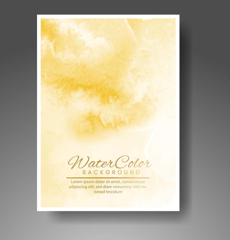 Cover template with watercolor background. Design for your cover, date, postcard, banner, logo. vector