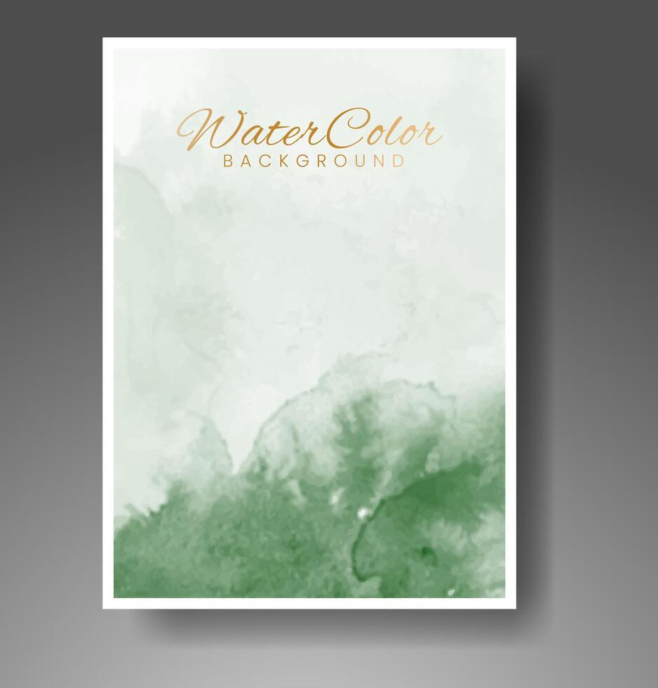 Cover template with watercolor background. Design for your cover, date, postcard, banner, logo. vector