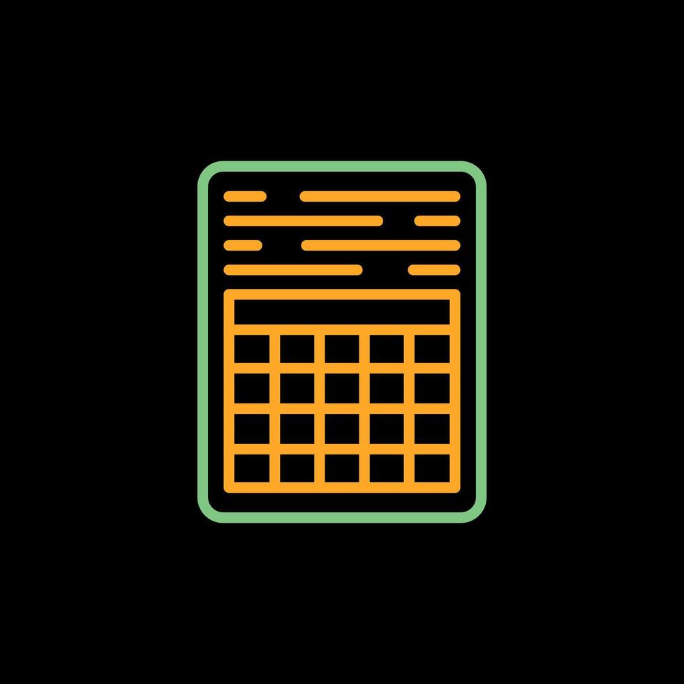 Table Vector Icon