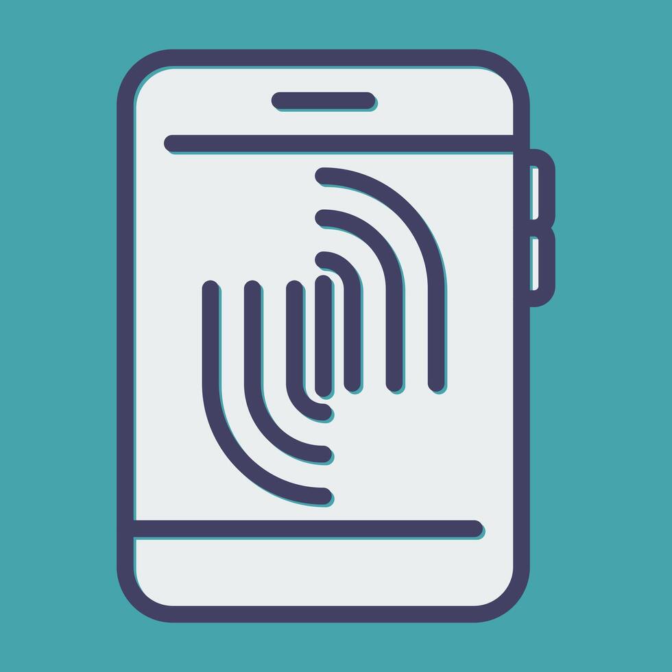 Fingerprint Scanning Vector Icon