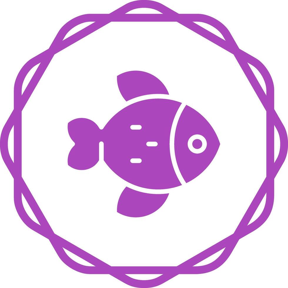 icono de vector de pescado