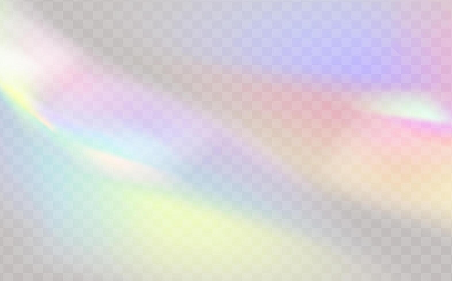 un conjunto de vistoso vector lente, cristal arco iris ligero y llamarada transparente superposición de efectos para antecedentes.