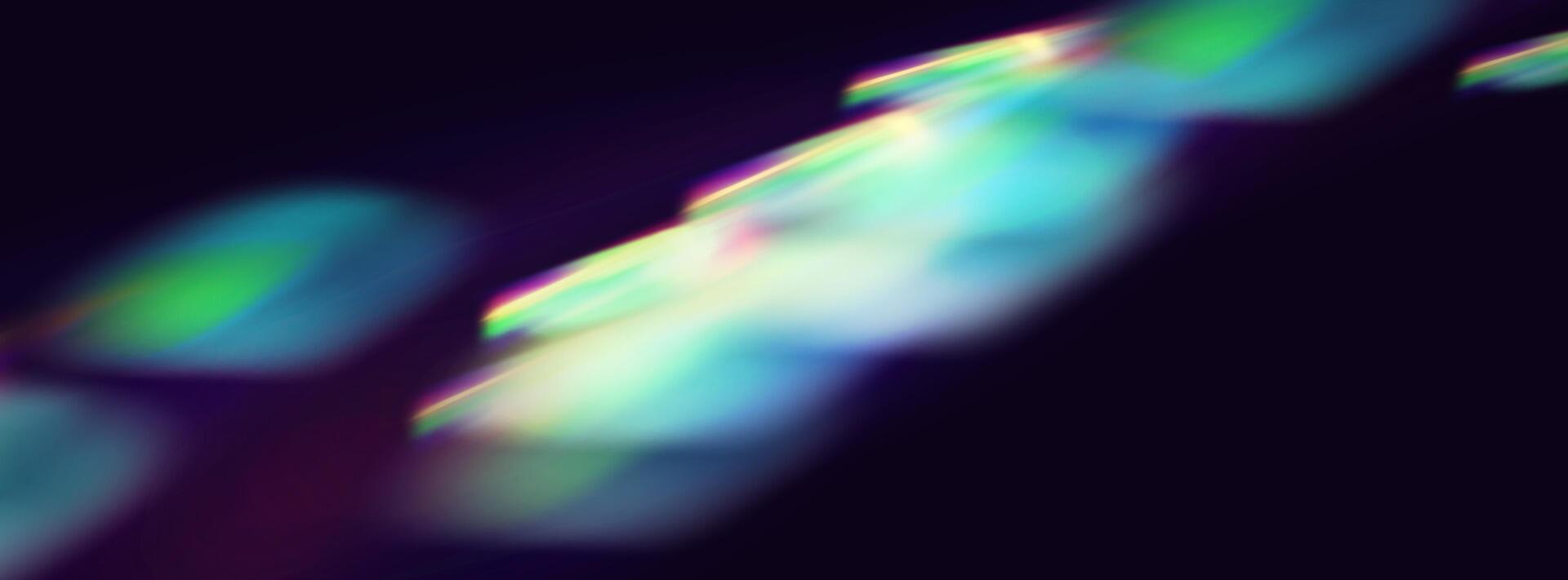 A set of colourful vector lens, crystal rainbow  light  and  flare transparent effects.Overlay for backgrounds.