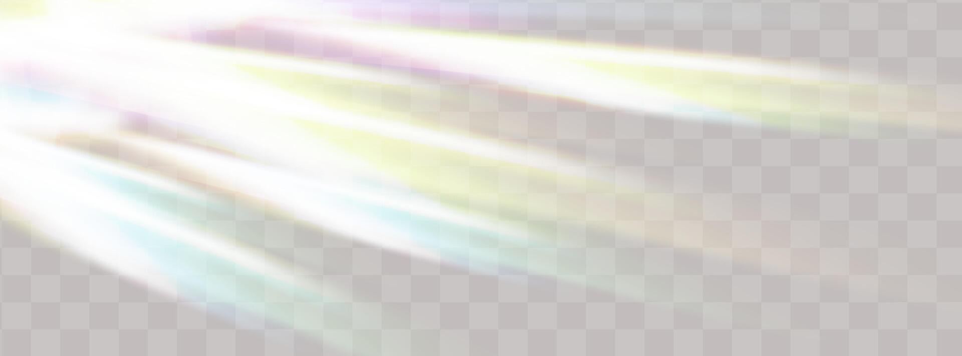 A set of colourful vector lens, crystal rainbow  light  and  flare transparent effects.Overlay for backgrounds.