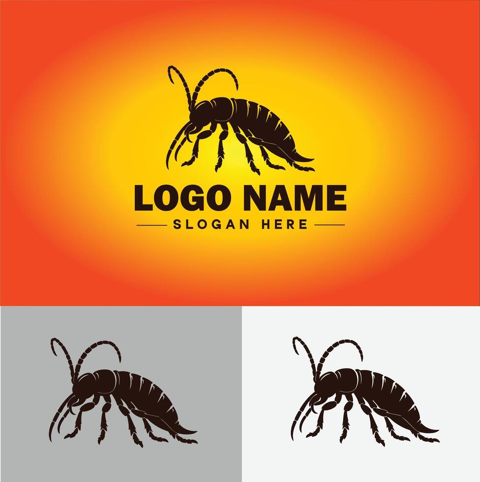 Earwig logo vector art icon graphics for business brand icon earwig logo template
