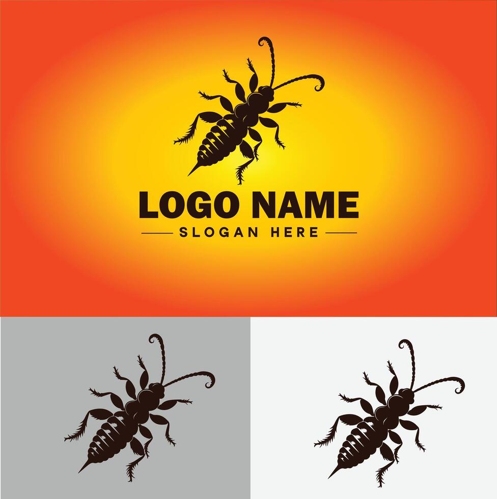 Earwig logo vector art icon graphics for business brand icon earwig logo template