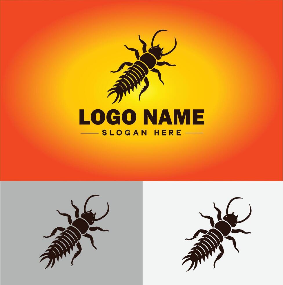 Earwig logo vector art icon graphics for business brand icon earwig logo template