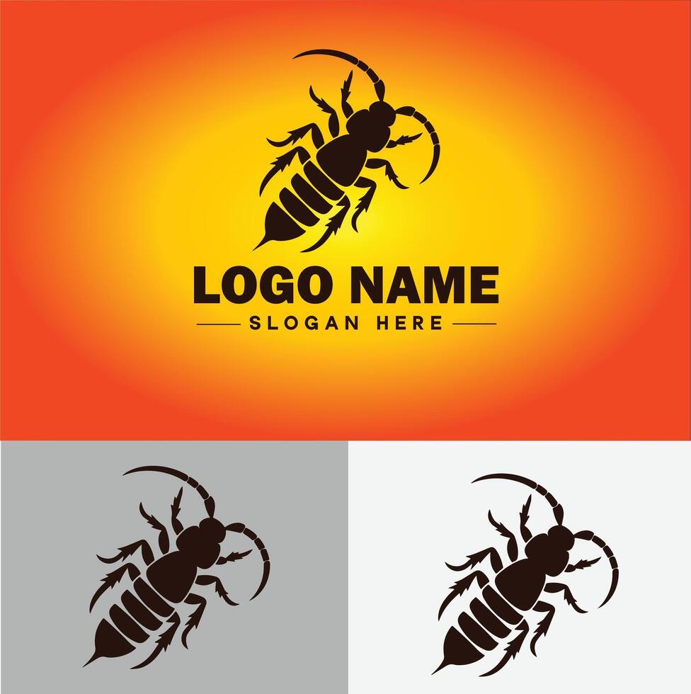 Earwig logo vector art icon graphics for business brand icon earwig logo template