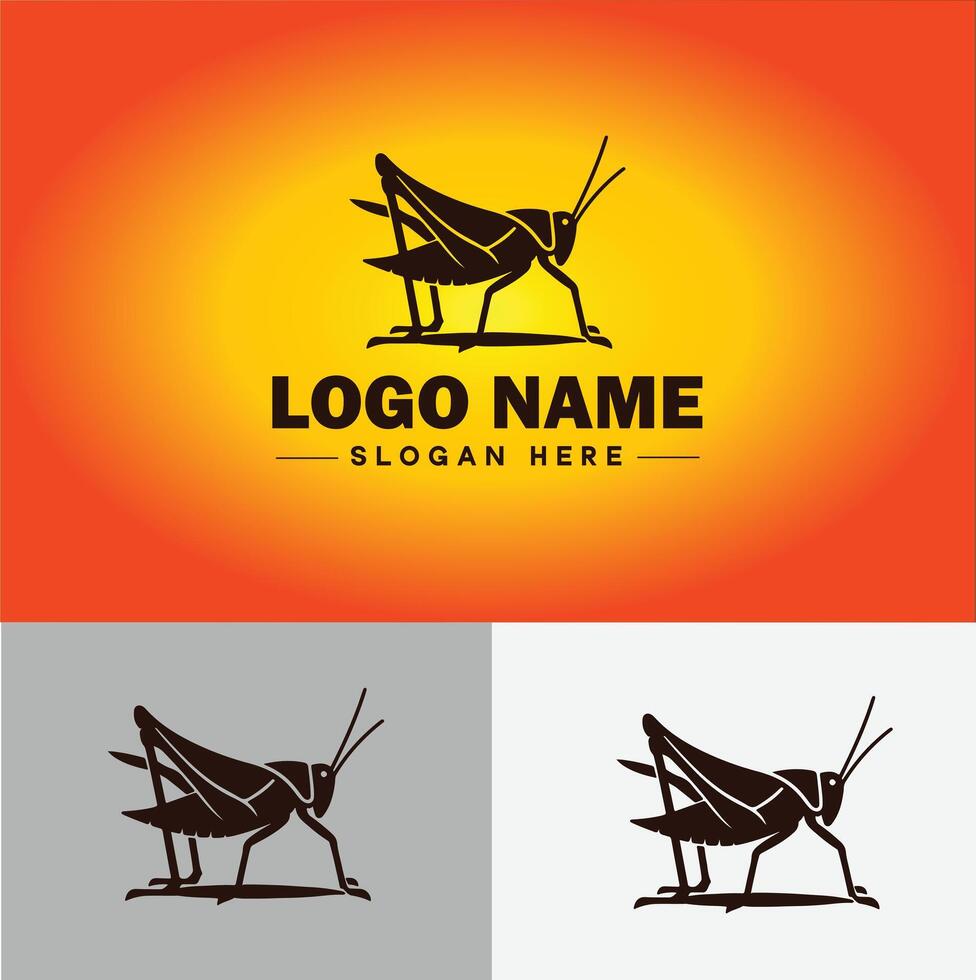 Katydid logo vector art icon graphics for business brand icon katydid logo template