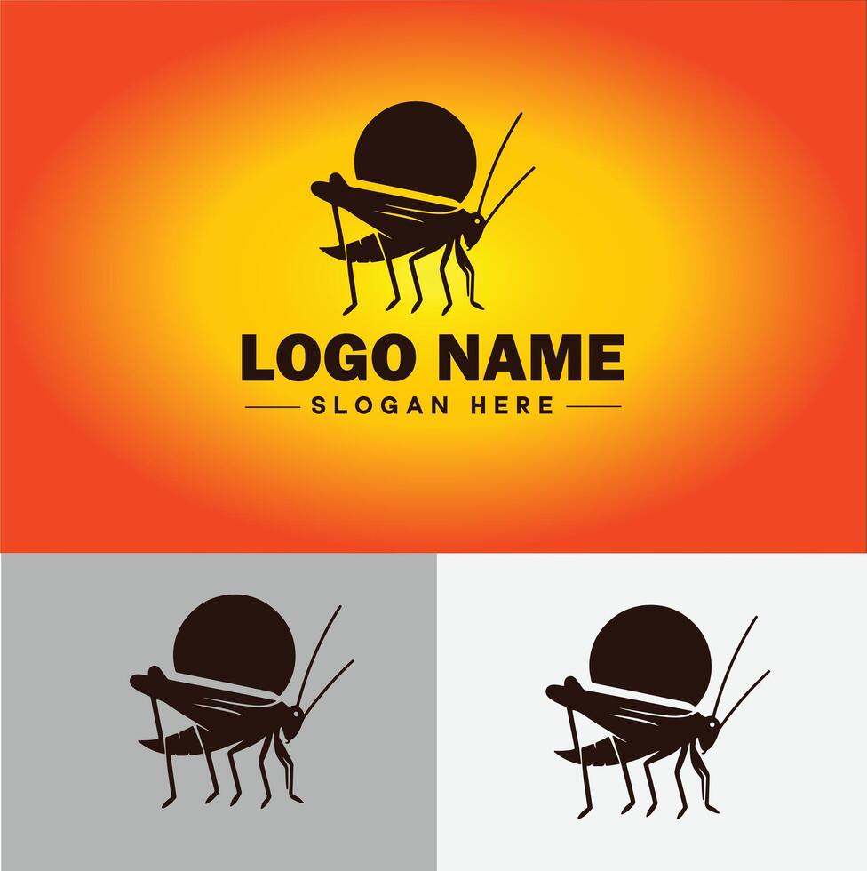 Katydid logo vector art icon graphics for business brand icon katydid logo template