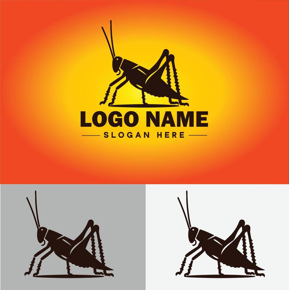 Katydid logo vector art icon graphics for business brand icon katydid logo template