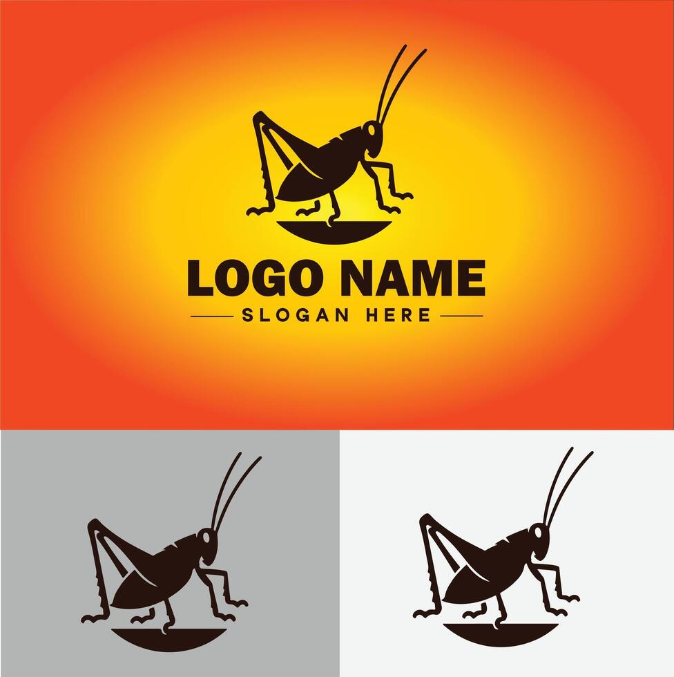 Katydid logo vector art icon graphics for business brand icon katydid logo template