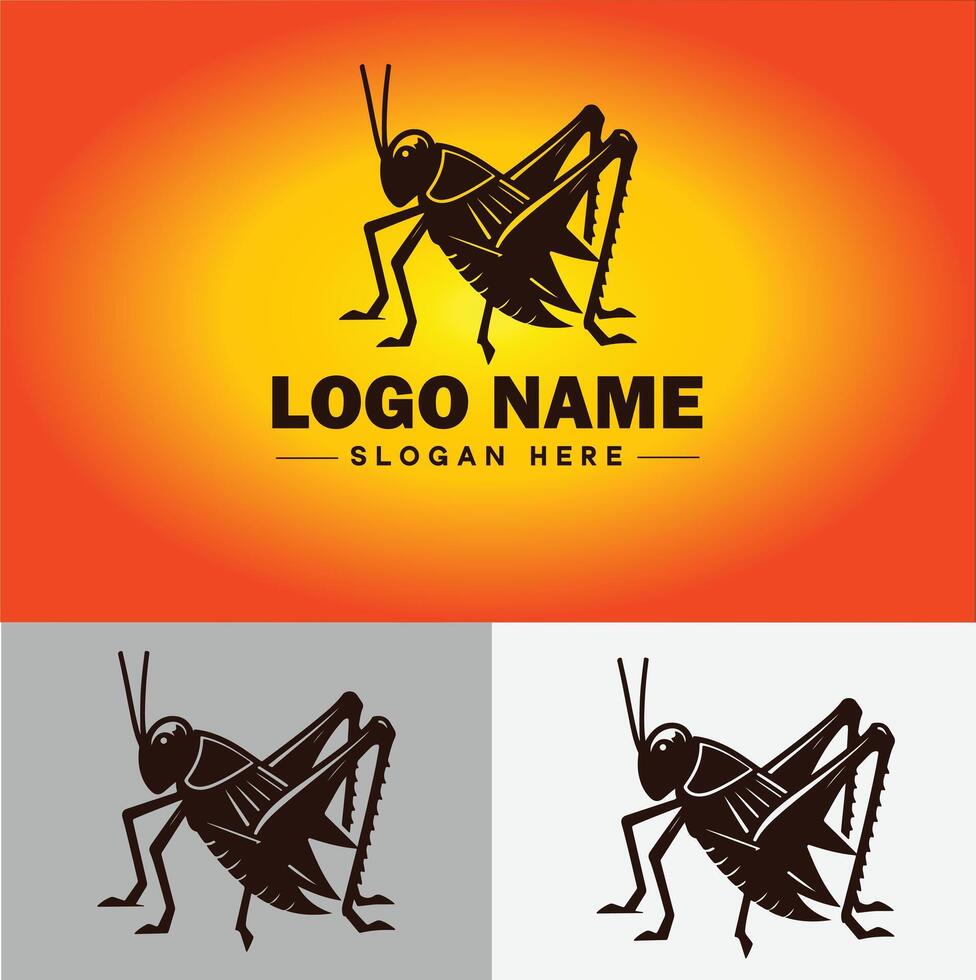 Katydid logo vector art icon graphics for business brand icon katydid logo template