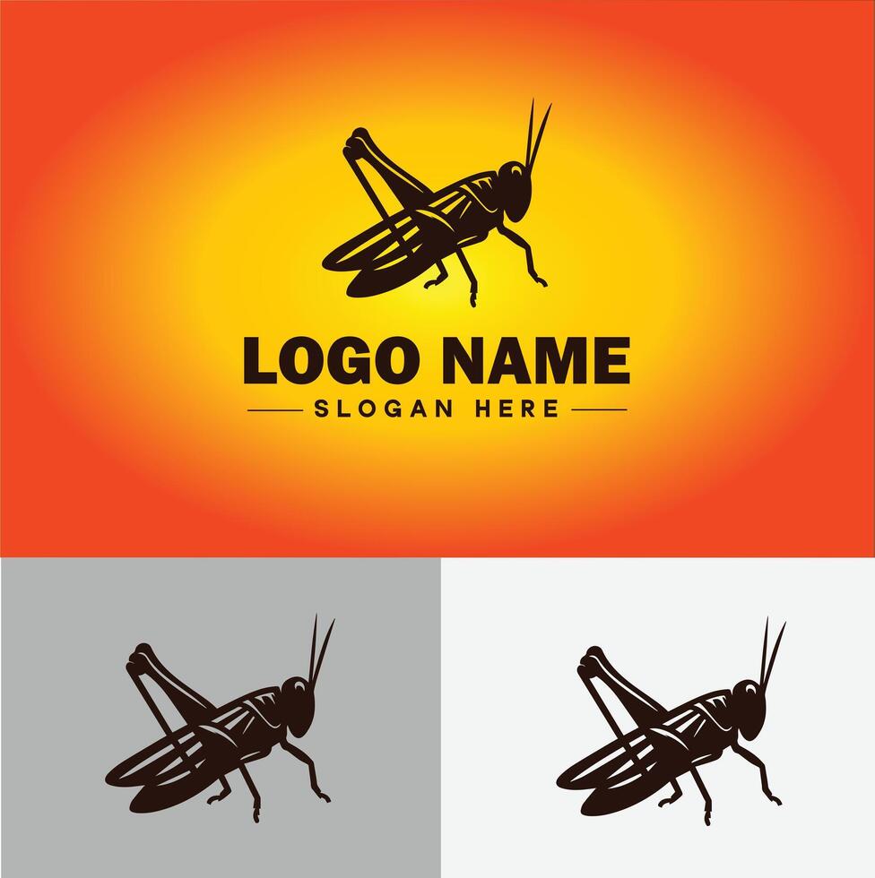 Katydid logo vector art icon graphics for business brand icon katydid logo template