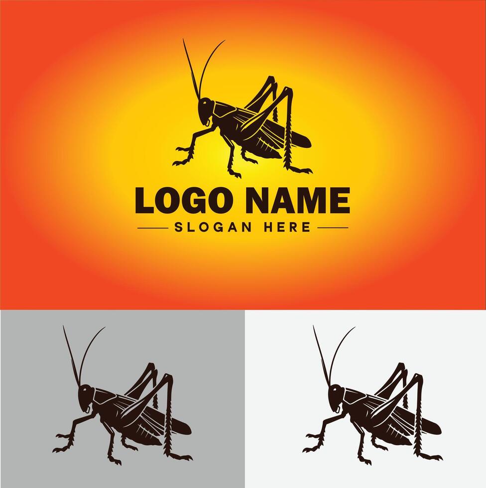 Katydid logo vector art icon graphics for business brand icon katydid logo template