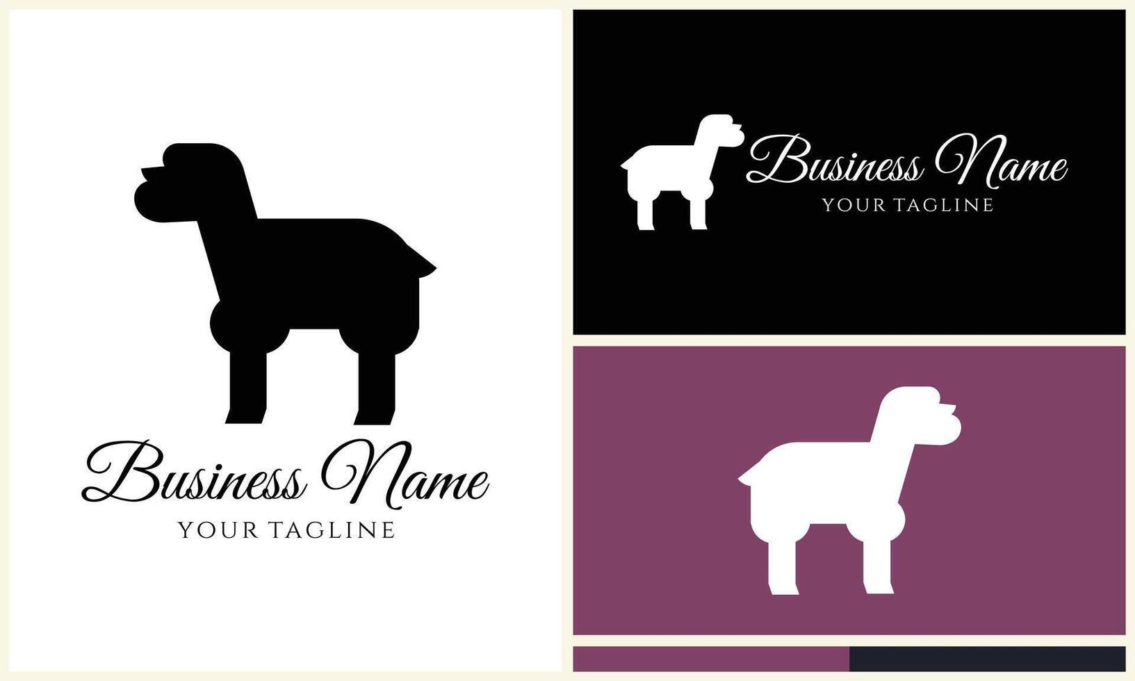 silhouette sheep goat logo template vector
