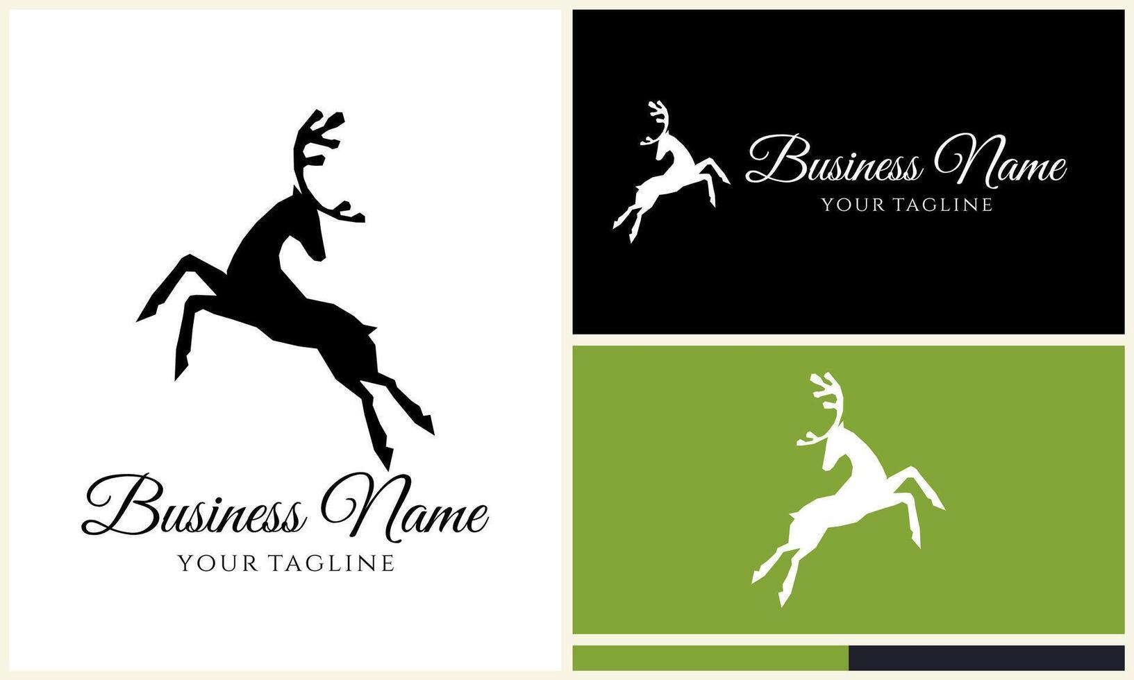 silhouette vector deer logo template