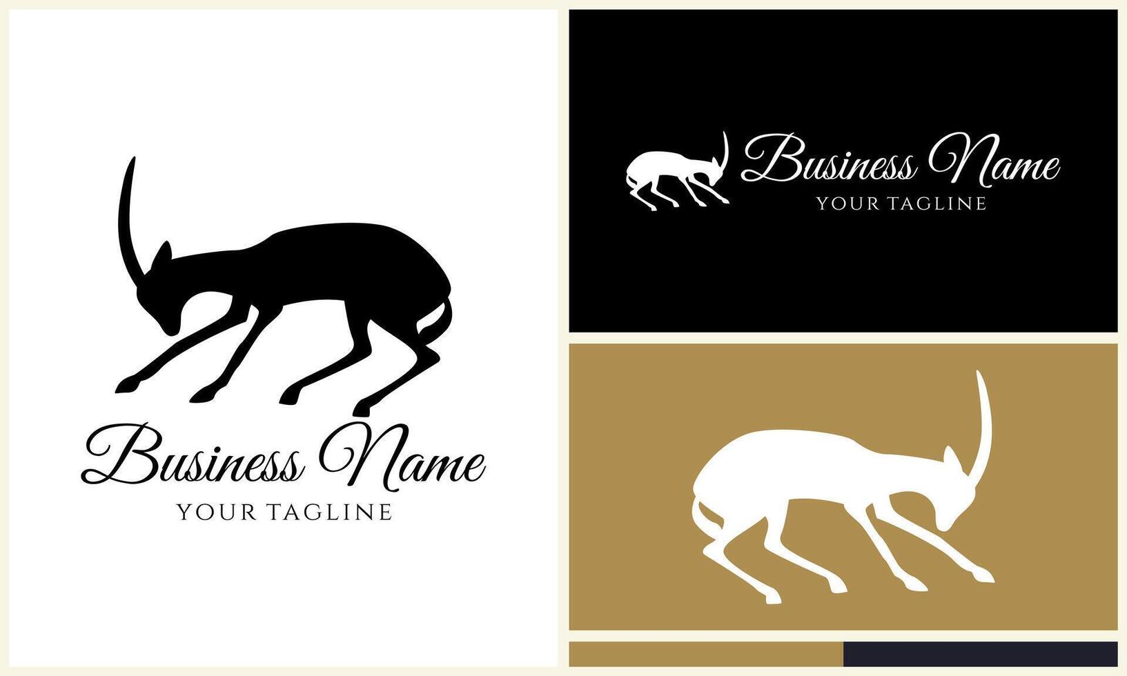 silhouette vector deer logo template