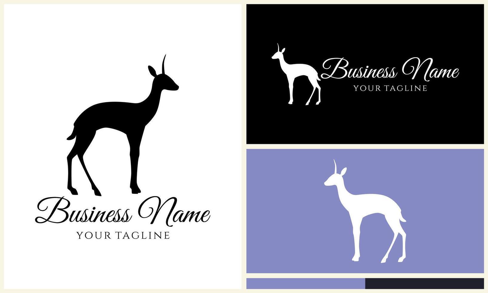 silhouette vector deer logo template