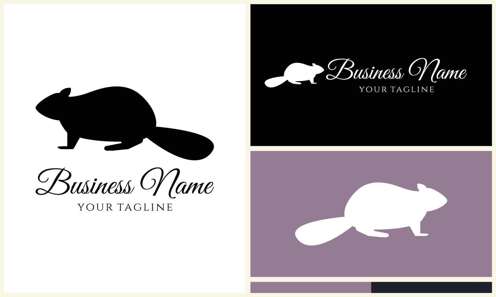 silhouette squirrel vector logo template